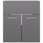 Mobile Sottolavabo Grigio Lucido 41x38,5x46cm Legno Multistrato