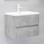 Mobile Lavabo Grigio Cemento 60x38,5x45 cm in Legno Multistrato