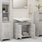 Mobile da Bagno Grigio Cemento 60x33x61 cm in Legno Multistrato