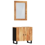 Set Mobili da Bagno 2pz in Legno Massello di Acacia