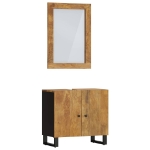 Set Mobili da Bagno 2pz in Legno Massello di Mango