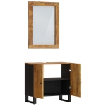 Set Mobili da Bagno 2pz in Legno Massello di Mango