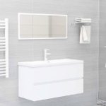 Mobile Lavabo Bianco 90x38,5x45 cm in Legno Multistrato