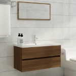 Mobile Lavabo Rovere Marrone 90x38,5x45 cm in Legno Multistrato