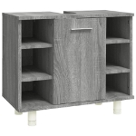 Armadietto Bagno Grigio Sonoma 60x32x53,5 cm Legno Multistrato