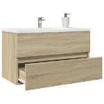 Mobile Lavabo Rovere Sonoma 80x38,5x45 cm in Legno Multistrato