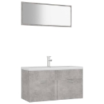 Set Mobili da Bagno Grigio Cemento in Truciolato