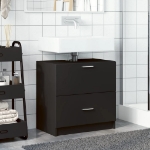 Mobile Lavabo Nero 59x37x59 cm in Truciolare