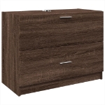 Mobile Lavabo Rovere Fumo 78x37x59 cm in Truciolare