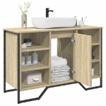 Mobile Lavabo Bagno Rovere Sonoma 91x35x60 cm in Truciolato