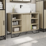 Mobile Lavabo Bagno Rovere Sonoma 91x35x60 cm in Truciolato