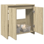 Mobile Lavabo Bagno Rovere Sonoma 60x33x60 cm Legno Multistrato