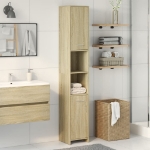 Mobile da Bagno Rovere Sonoma 30x30x183,5 cm Legno Multistrato