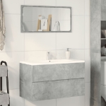 Mobile Lavabo Grigio Cemento 90x38,5x45 cm in Legno Multistrato