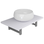 Set Mobili da Bagno 2 pz Ceramica Bianco