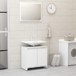 Set Mobili da Bagno 4 pz Bianco in Truciolato