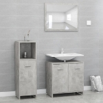 Set Mobili da Bagno 3 pz Rovere Sonoma in Legno Multistrato