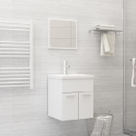 Set Mobili da Bagno Bianco in Legno Multistrato