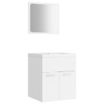 Set Mobili da Bagno Bianco in Legno Multistrato