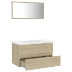 Set Mobili da Bagno Rovere Sonoma in Legno Multistrato