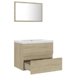 Set Mobili da Bagno Rovere Sonoma in Legno Multistrato