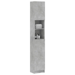 Mobile da Bagno Grigio Cemento 32x25,5x190 cm Legno Multistrato