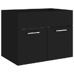 Mobile Sottolavabo Nero 60x38,5x46 cm in Legno Multistrato