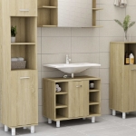 Mobile da Bagno Rovere Sonoma 60x32x53,5cm in Legno Multistrato