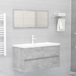 Mobile Lavabo Grigio Cemento 90x38,5x45 cm in Legno Multistrato