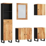 Set Mobili da Bagno 5 pz in Legno Massello di Acacia