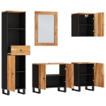 Set Mobili da Bagno 5 pz in Legno Massello di Acacia