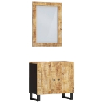 Set Mobili da Bagno 2pz in Legno Massello di Mango