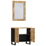 Set Mobili da Bagno 2pz in Legno Massello di Mango