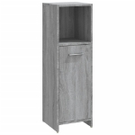 Armadietto Bagno Grigio Sonoma 30x30x95 cm in Legno Multistrato