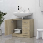 Mobile Sottolavabo Rovere Sonoma 63x30x54 cm Legno Multistrato