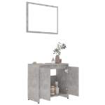 Set Mobili da Bagno Grigio Cemento in Legno Multistrato