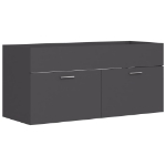 Mobile Sottolavabo Grigio 100x38,5x46 cm in Legno Multistrato