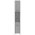 Armadietto Bagno Grigio Sonoma 30x30x183,5 cm Legno Multistrato