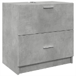 Mobile Lavabo Grigio Cemento 59x37x59 cm in Truciolare