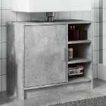 Mobile Lavabo Grigio Cemento 63x29x55 cm in Legno Multistrato