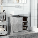 Mobile Lavabo Grigio Cemento 63x29x55 cm in Legno Multistrato