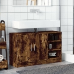 Mobile Lavabo Rovere Fumo 90x29x55 cm in Truciolare