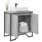 Mobile Lavabo Bagno Grigio Sonoma 60x35x60 cm in Truciolato