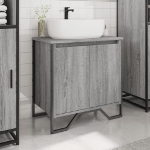 Mobile Lavabo Bagno Grigio Sonoma 60x35x60 cm in Truciolato