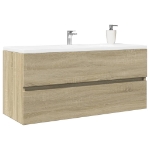 Mobile Lavabo Bagno Rovere Sonoma 100x38,5x45 cm in Truciolato