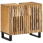 Mobile Lavabo da Bagno 62x34x58cm Legno Massello Mango Grezzo