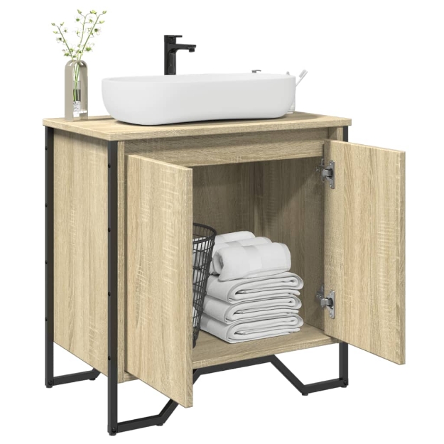 Mobile Lavabo Bagno Rovere Sonoma 60x35x60 cm in Truciolato