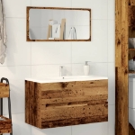 Mobile Pensile da Bagno Legno Antico 80x38,5x45cm in Truciolato