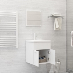 Set Mobili da Bagno Bianco in Legno Multistrato