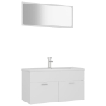 Set Mobili da Bagno Bianco in Legno Multistrato